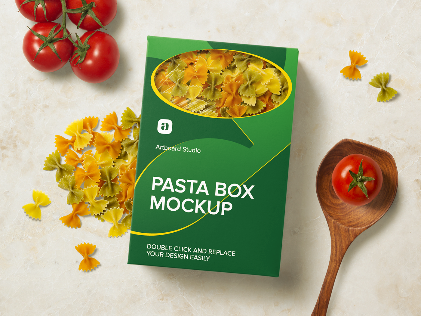 Download Pasta Box Mockup Scene