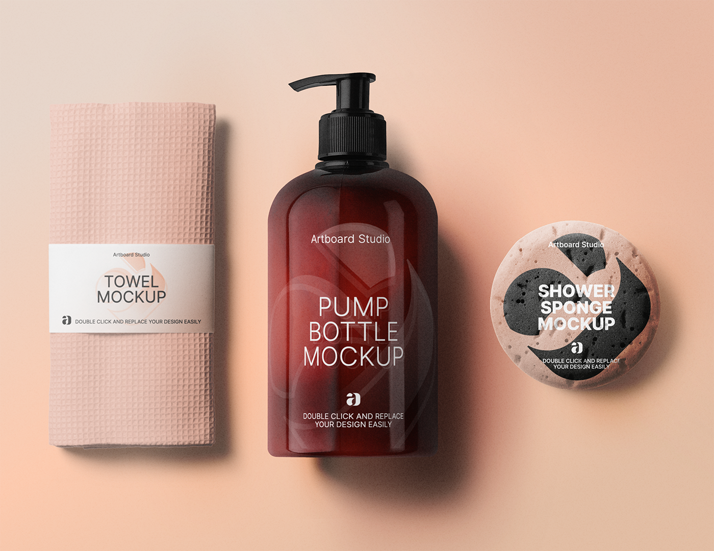 Download Cosmetic Bath Products Mockup Scene