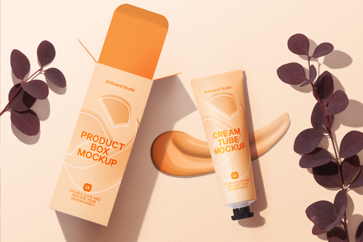 Download Product Box Tube Mockup Scene