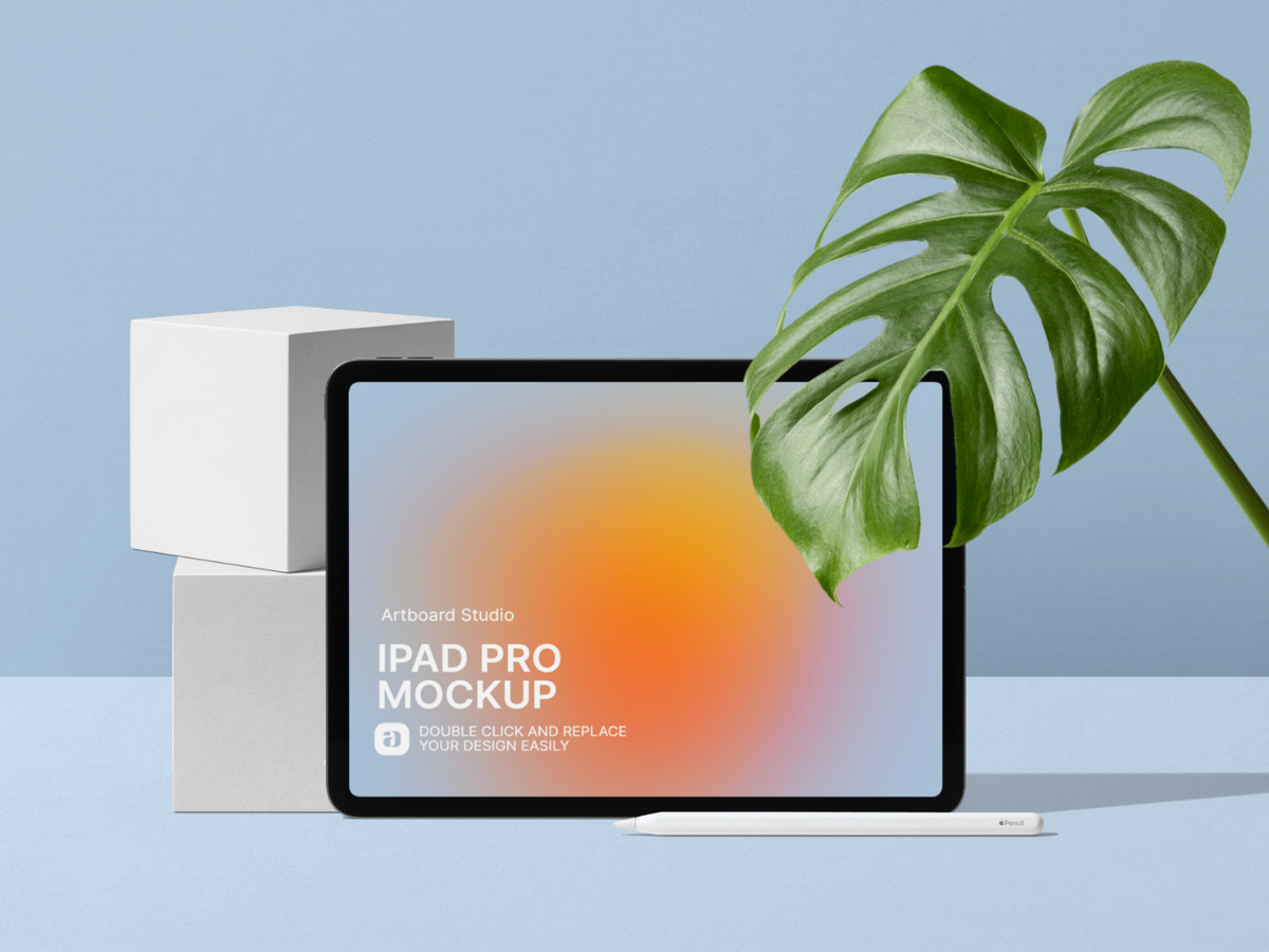 Download Hard Shadow Ipad Pro Mockup Scene