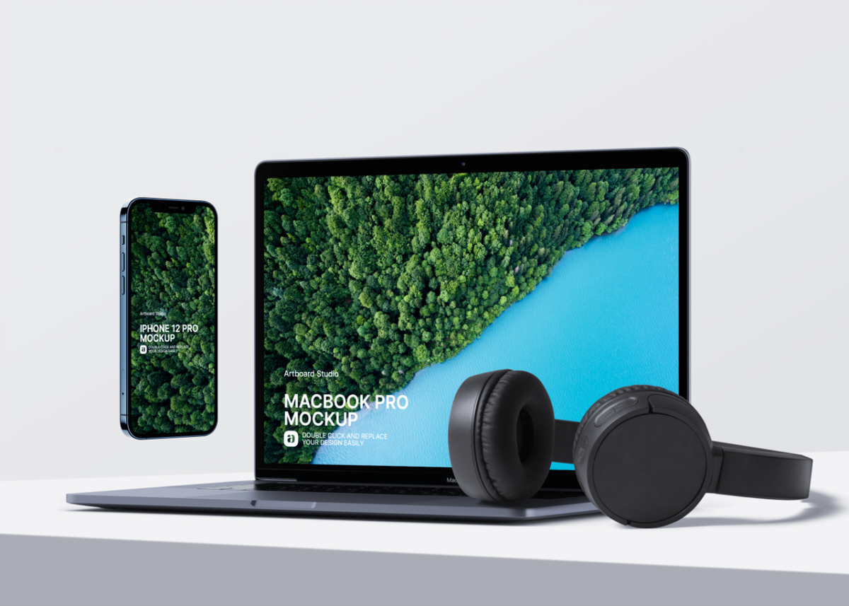 Download Multiple Devices Mockup Scene