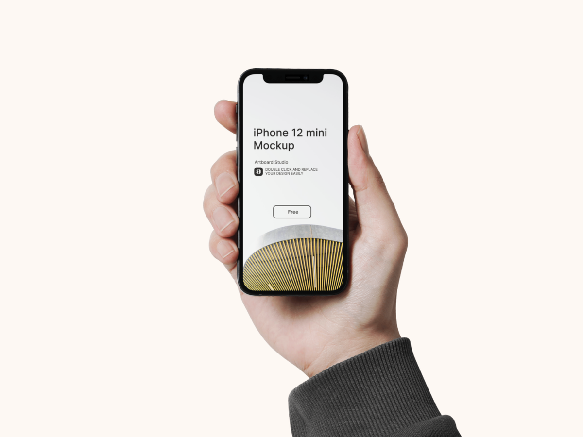 Free Iphone 12 Mini Mockup Scene