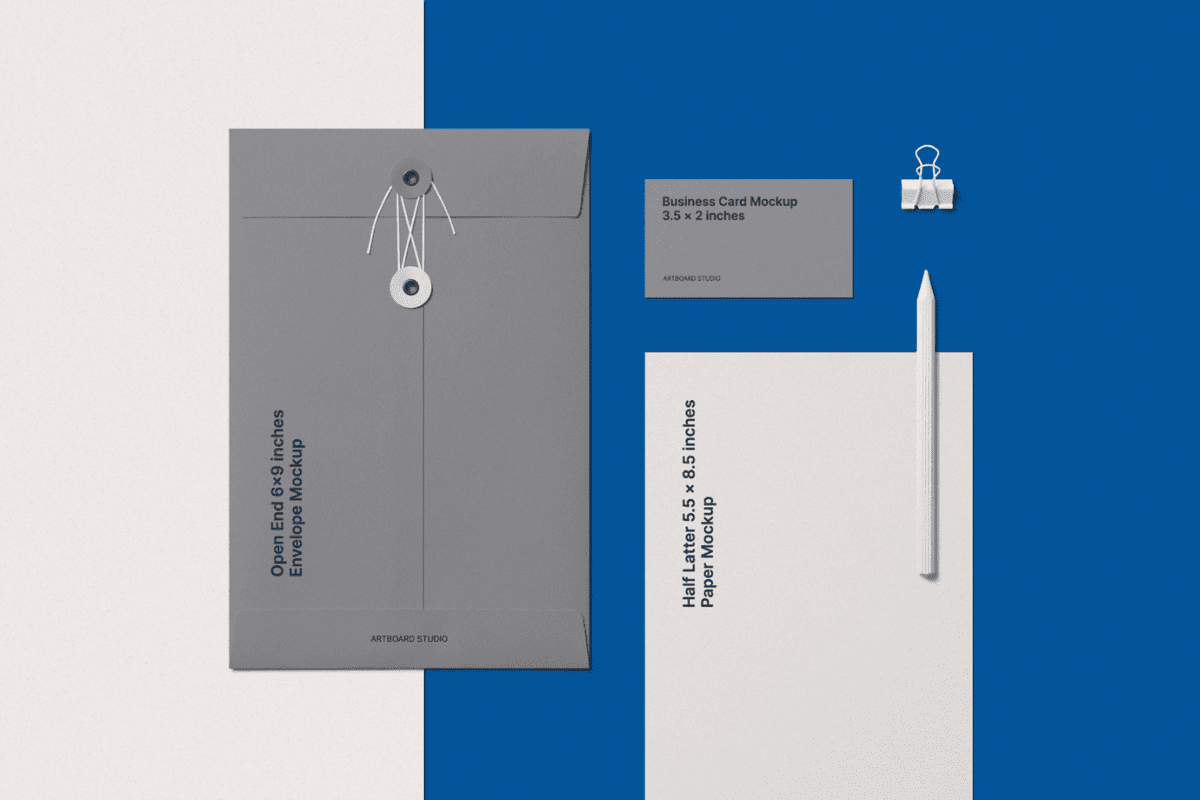 Download Simple Branding Stationery Mockup Template