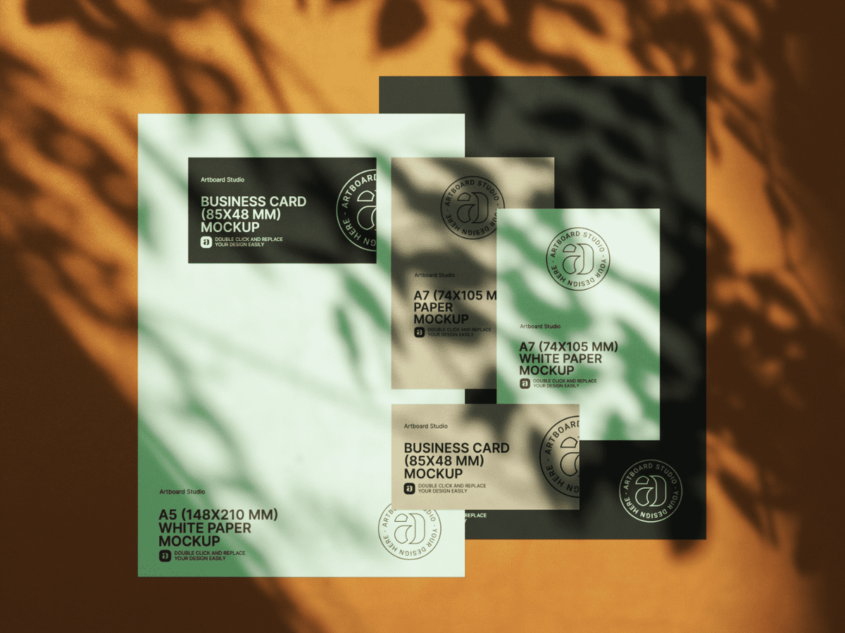 Download Shadow Overlay Branding Identity Mockup Scene