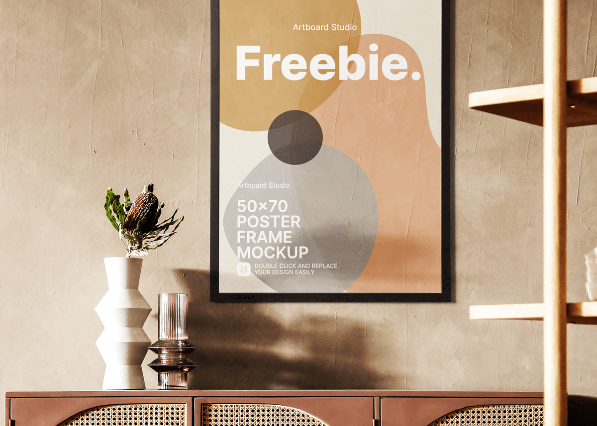 Download Free Poster Frame Mockup Template