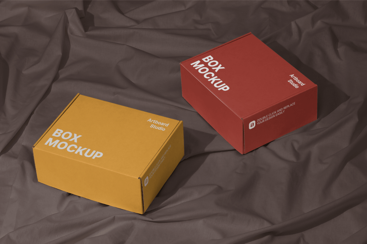 Perspective Box Mockup Template