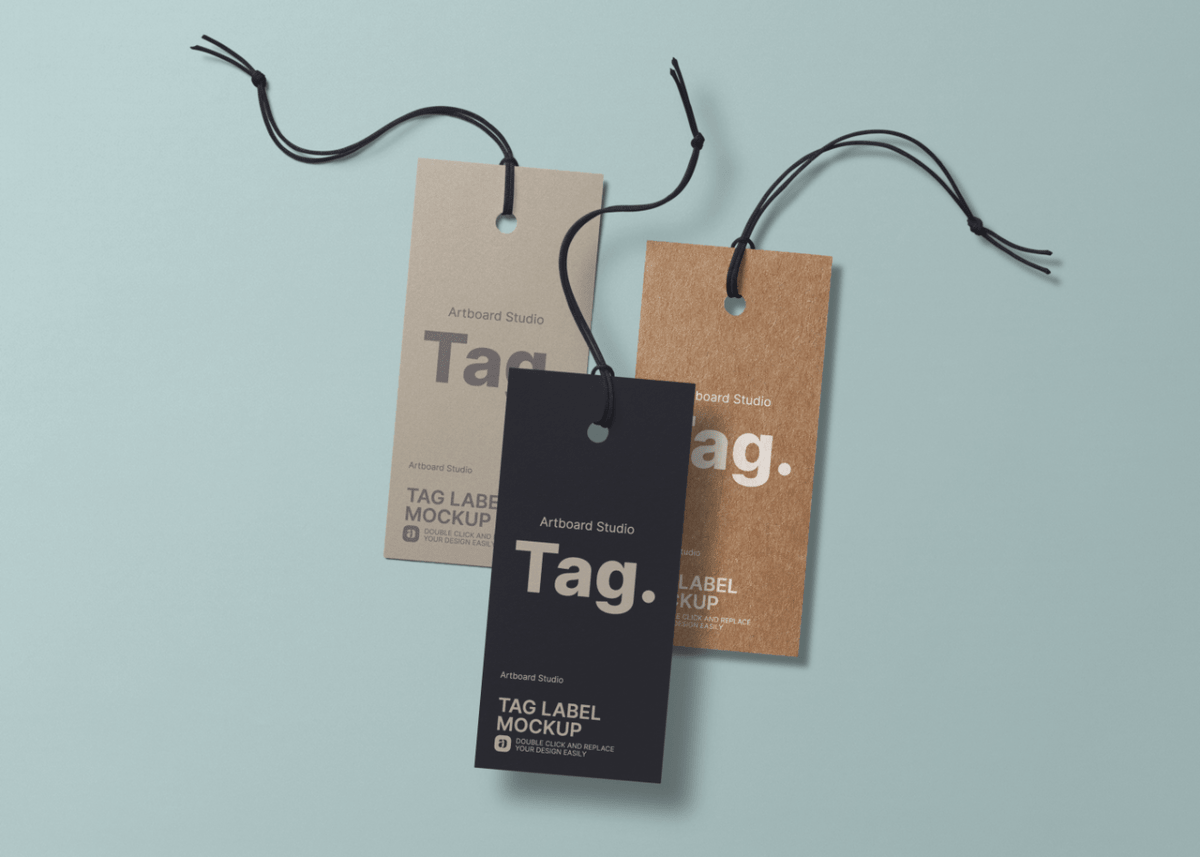 Download Tag Label Mockup Template