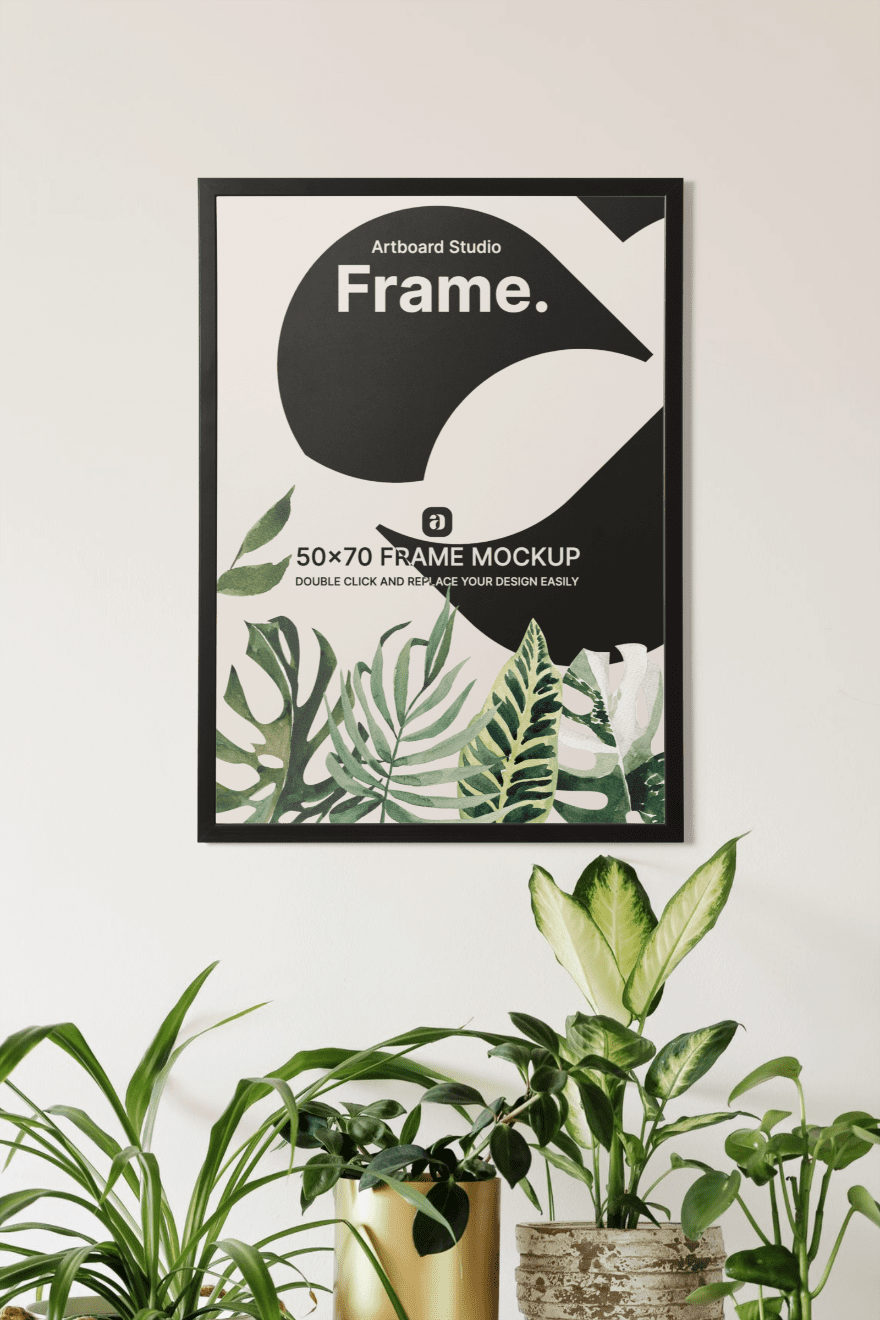 Download Interior Poster Frame Mockup Template
