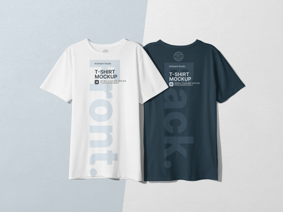 Front Back T Shirt Mockup Template