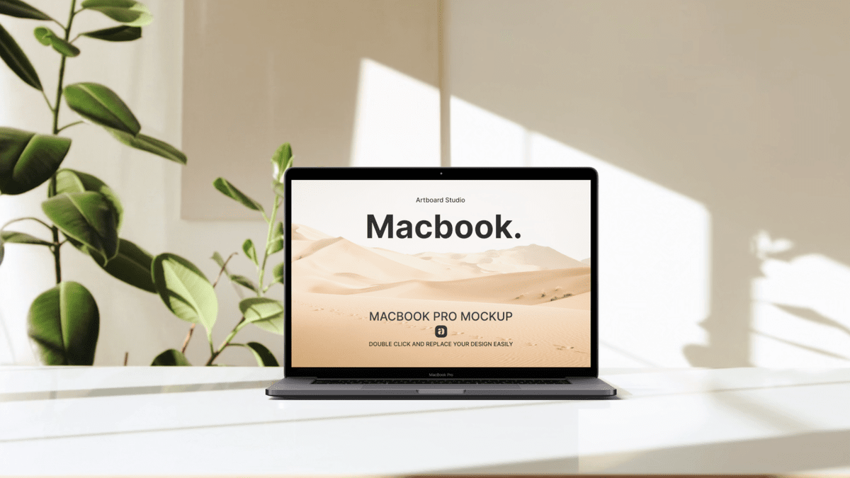 Animated Macbook Pro Mockup Template