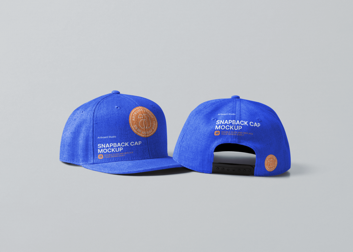 Download Snapback Cap Mockup Template