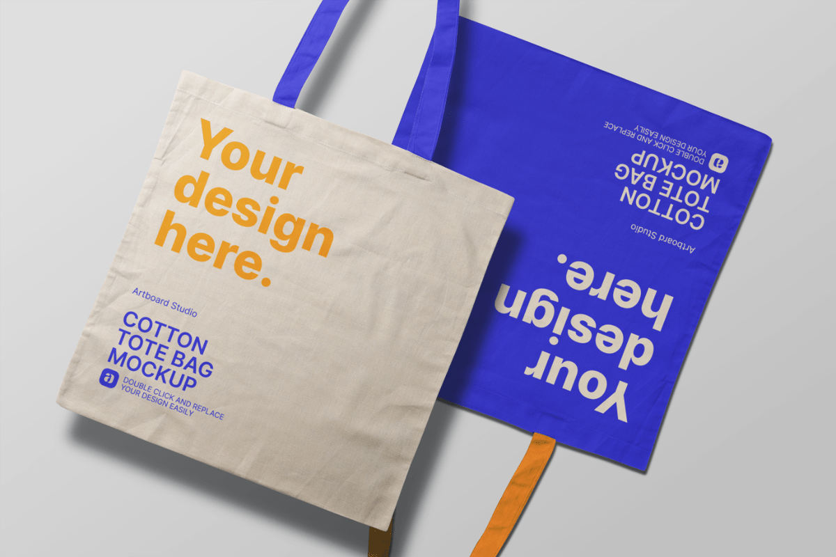 Download Free Canvas Tote Bag Mockup Template