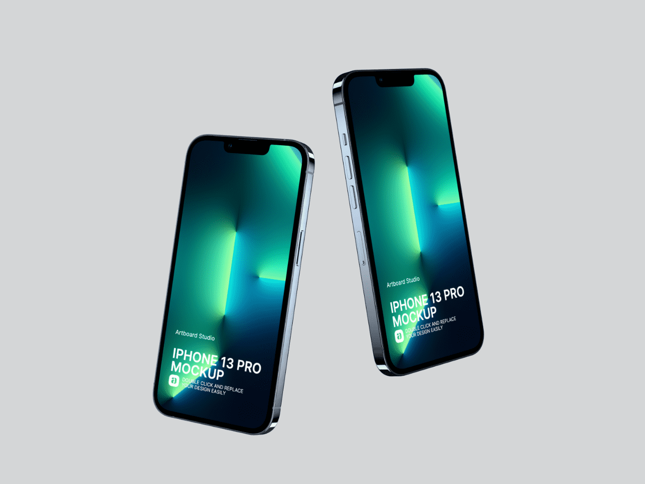 Floating Iphone 13 Pro Mockup Template