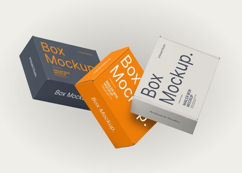 Box Mockup Collection Designs - Mockup