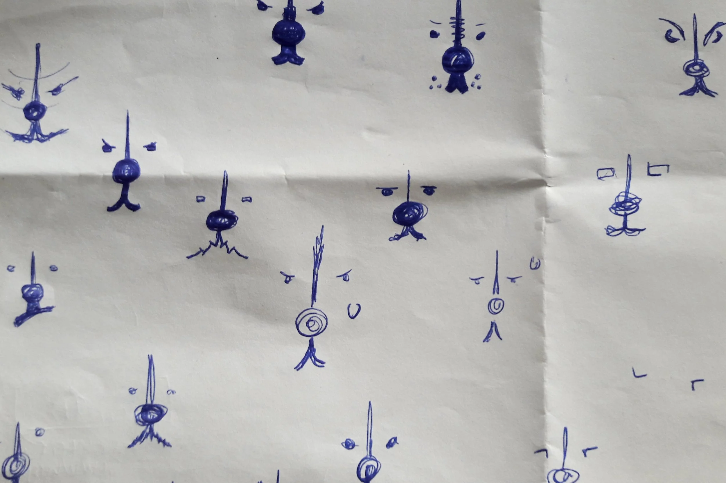 Early sketches of the logo. Getting the expression of the bear just right was vital to the success of the design.