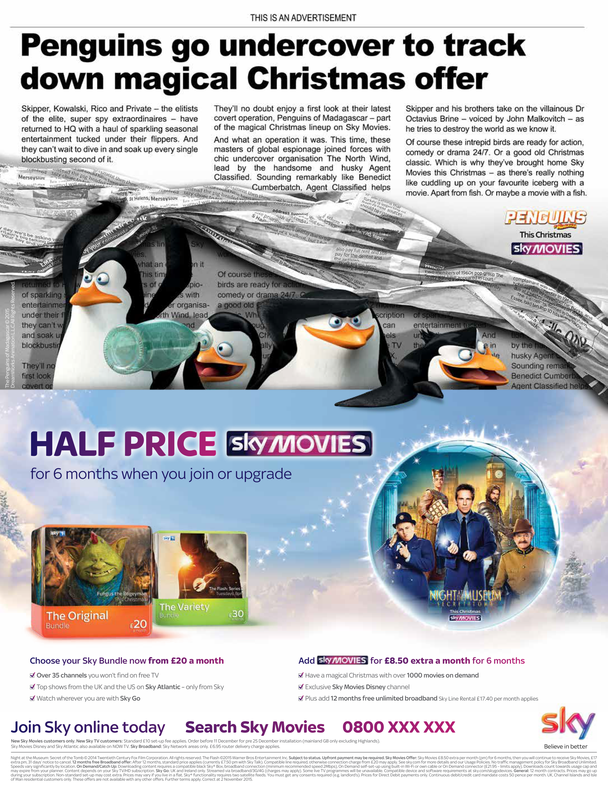 Sky Movies Full Page