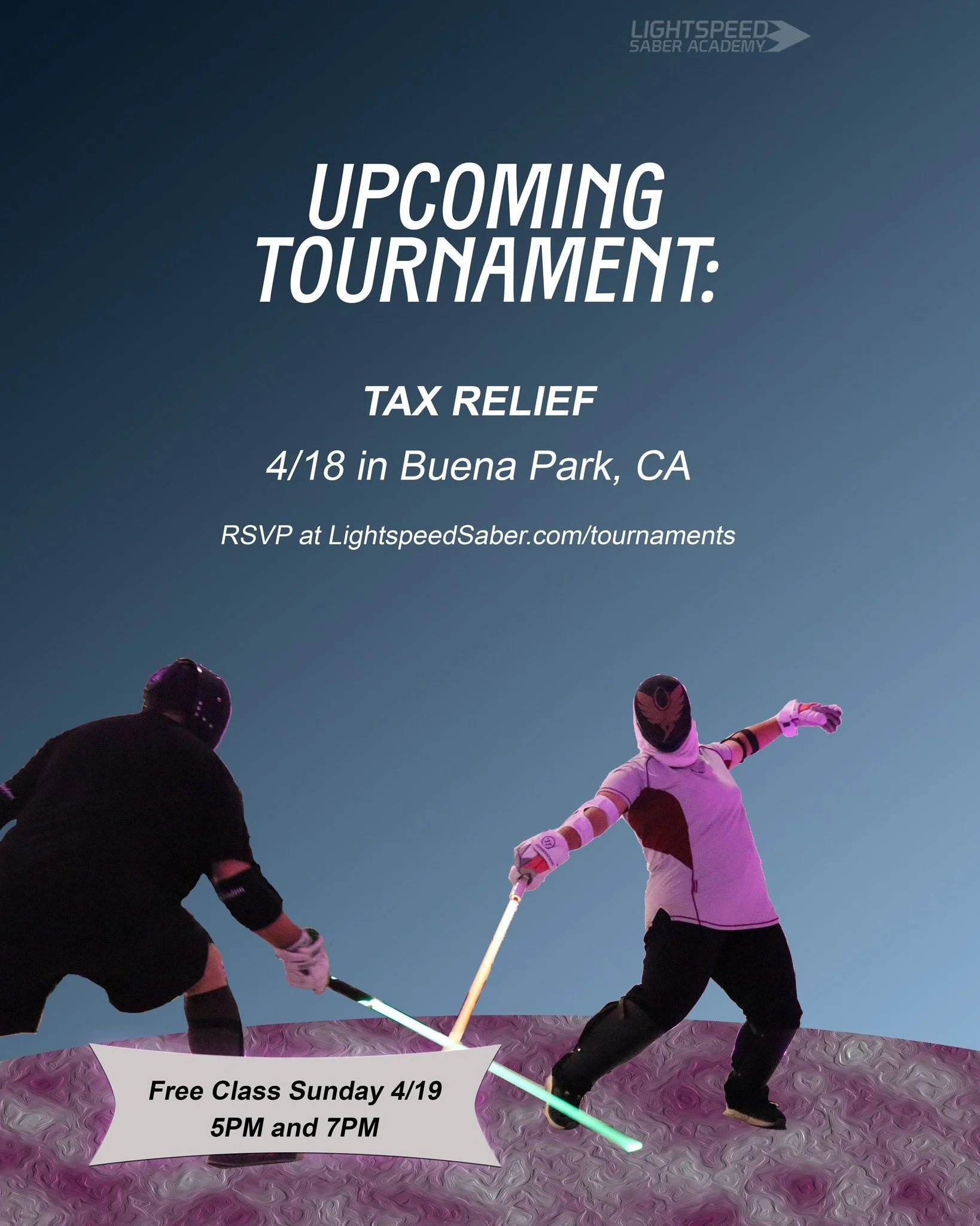 Saturday! Saturday!  Saturday!
Join us for Tax Relief this Saturday 4/18 at 1PM!
Then join us Sunday evening for free classes.
See you this weekend.