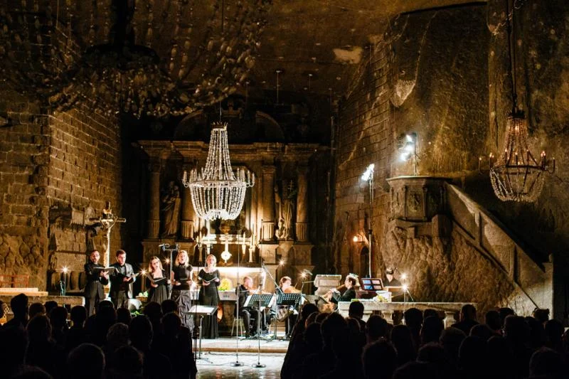 With Mala Punica in the Wieliczka salt mine