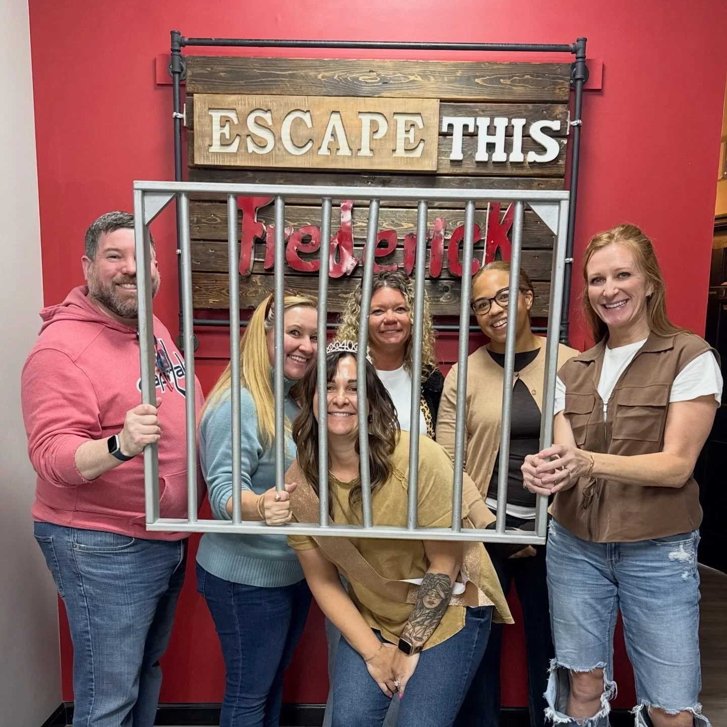 Happy Birthday, Meaghan! 🎉🎂🥳

We had the best time at @escapethisfrederick  and because we are all &ldquo;Super Sleuths&rdquo; we made it out with almost 6 minutes to spare! 

We followed our escape with lunch at Oscars, which gave us time to trul