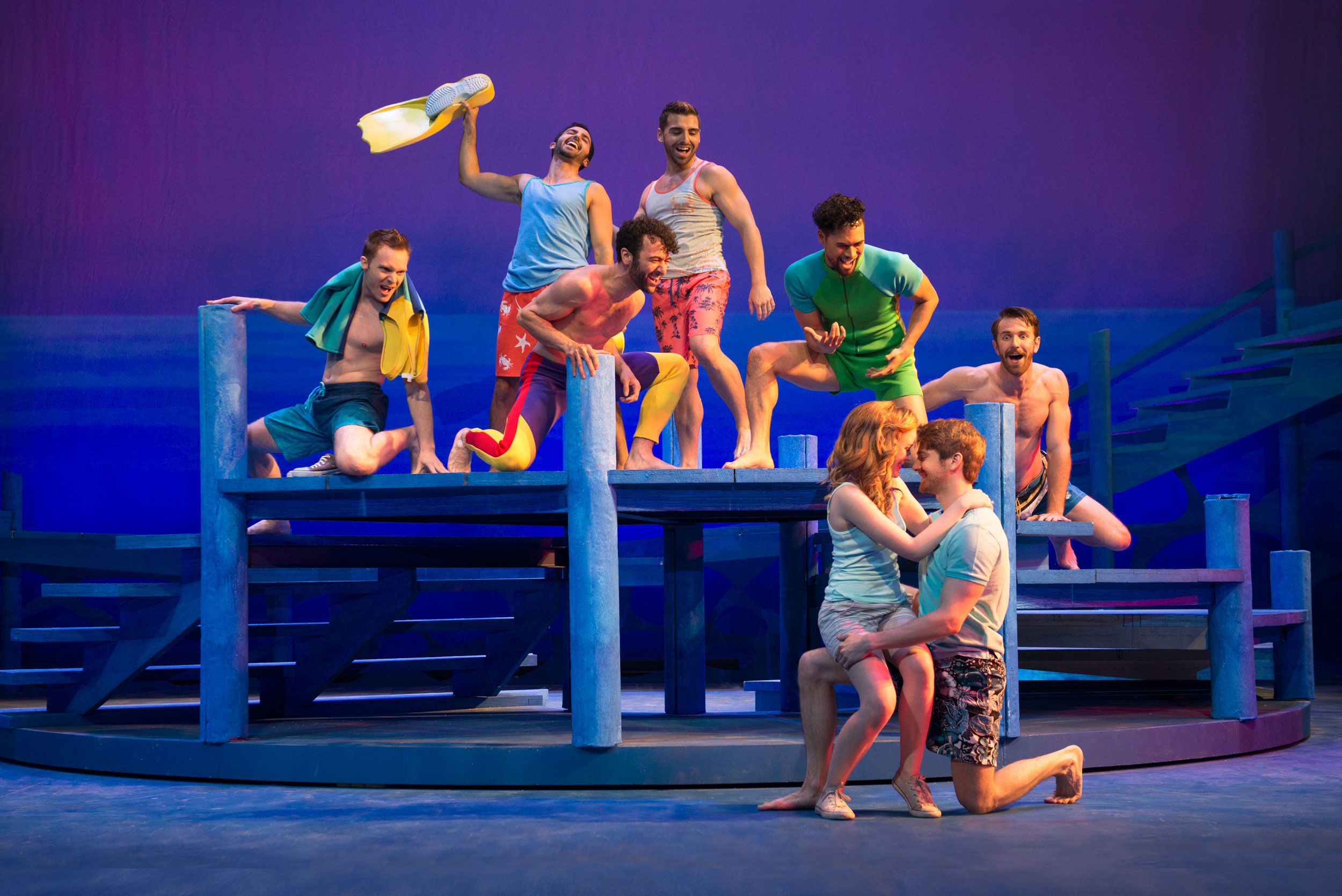  Briana Rapa, Mike Heslin, and cast of Mamma Mia! at the Ogunquit Playhouse - Photo by Gary Ng 