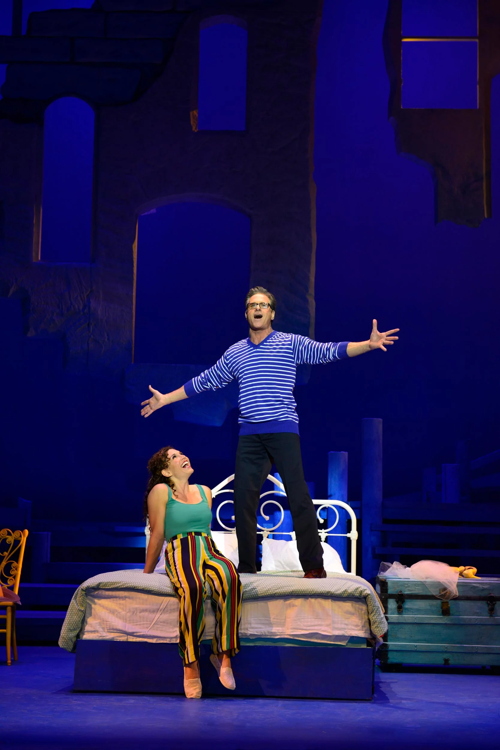 Jodie Langel and David Engel in Mamma Mia! at the Ogunquit Playhouse - Photo by Gary Ng