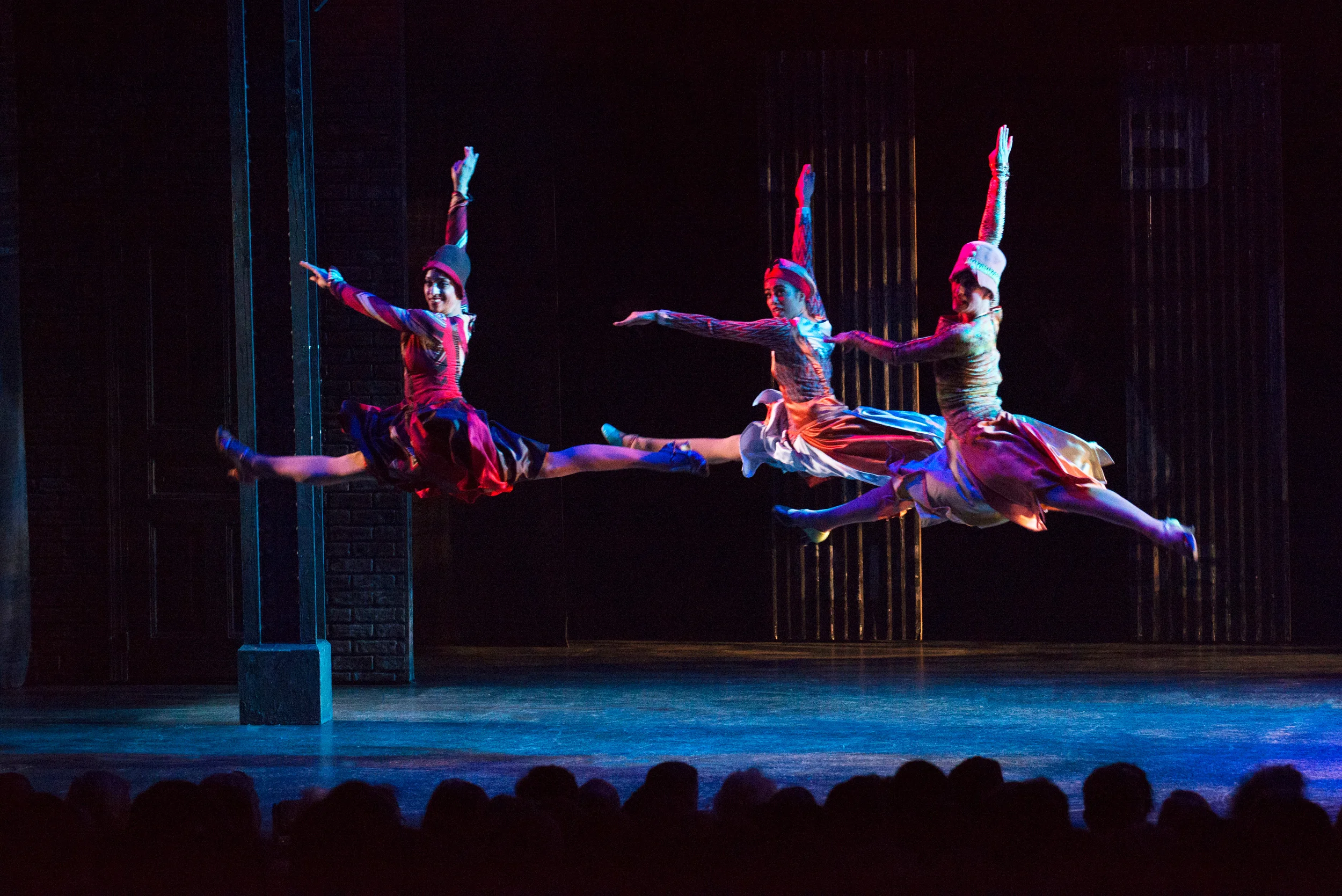 Carissa Fiorillo, Kaylee Olson, and Elizabeth Dugas in Bullets Over Broadway, 2017 - Photo by Gary Ng