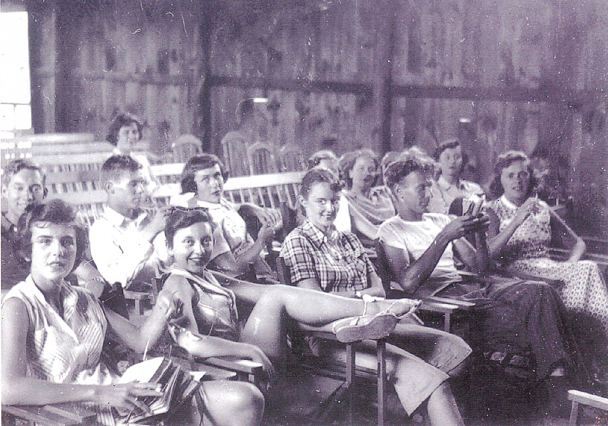 Students at the Manhattan Theatre Colony, 1953