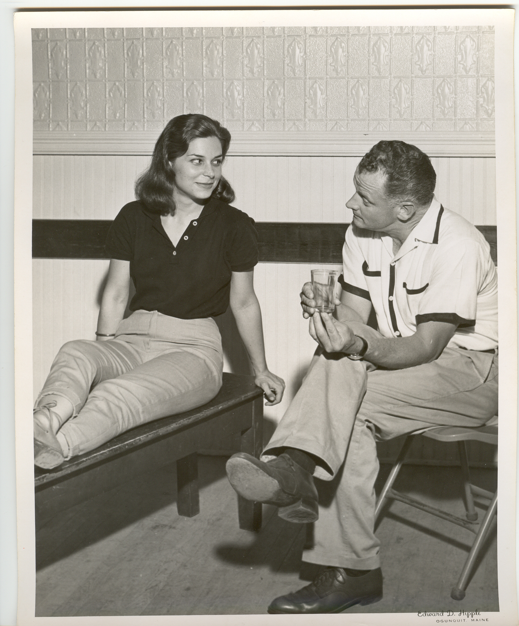 Rawn Harding and Art Carney rehearsing The Seven Year Itch, 1956