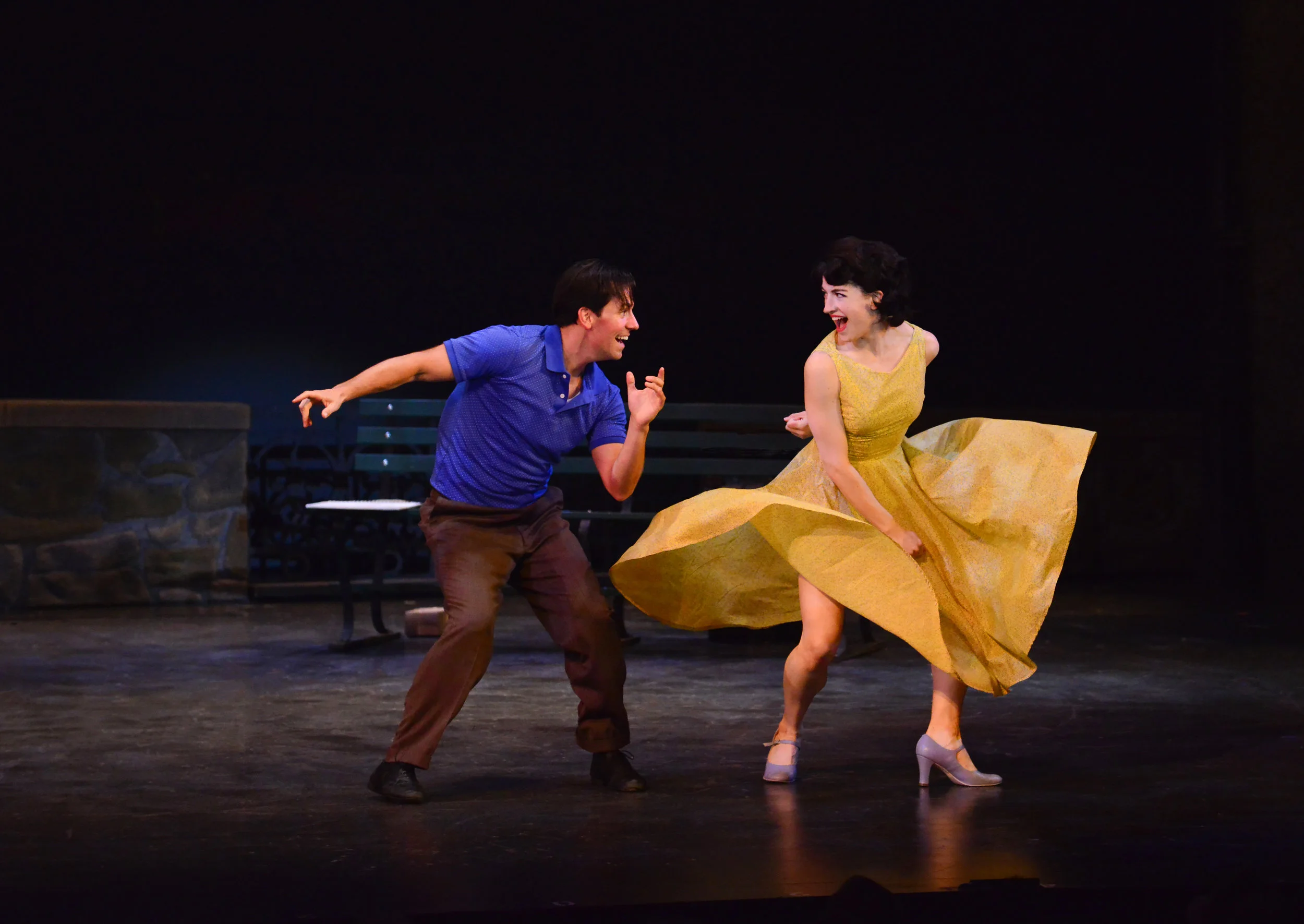 Clyde Alves and Julie Eicher in the 2018 production of An American in Paris. Photo by Gary Ng.