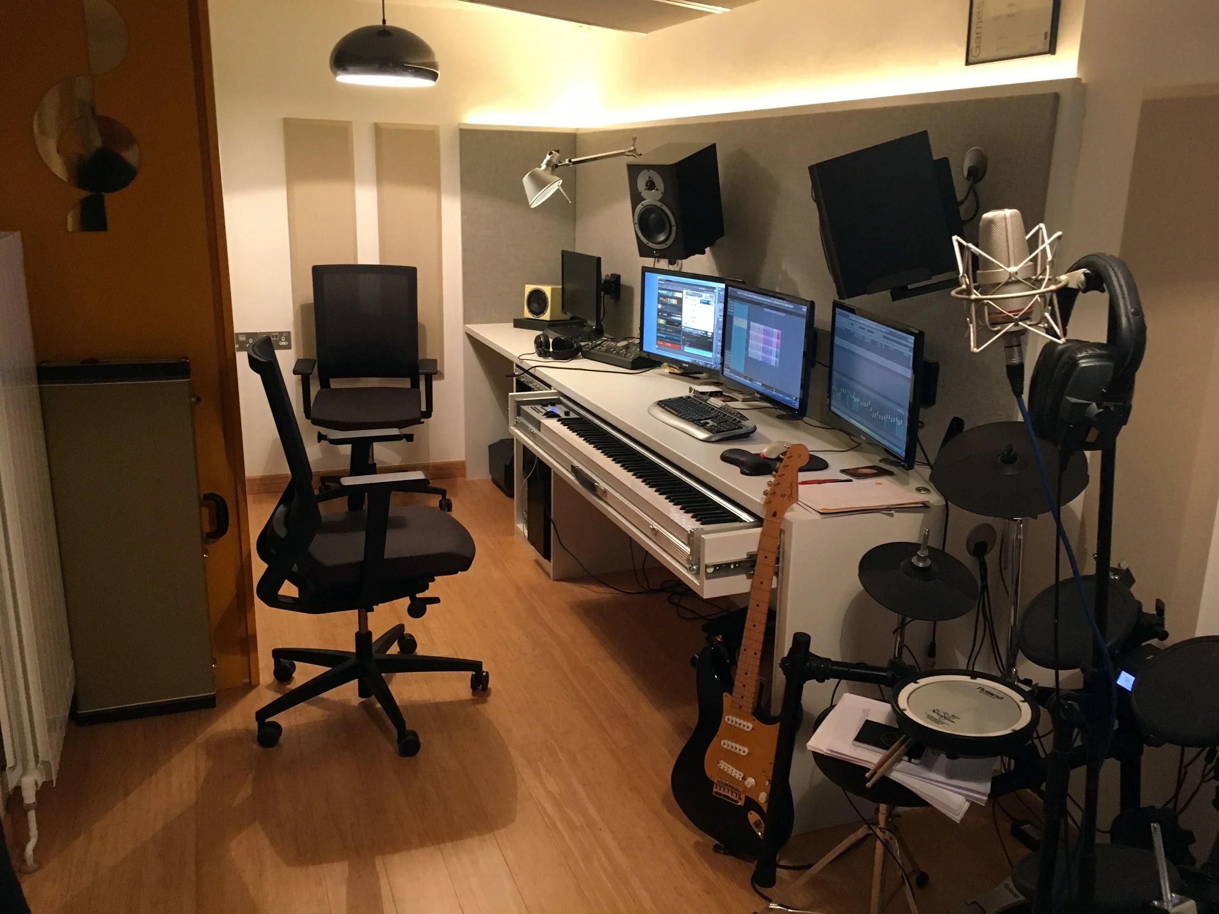 We had complete keyboard & studio envy in their creative space.