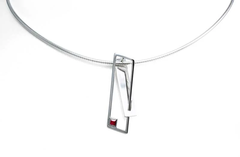 Pendentif "Cible" rubis