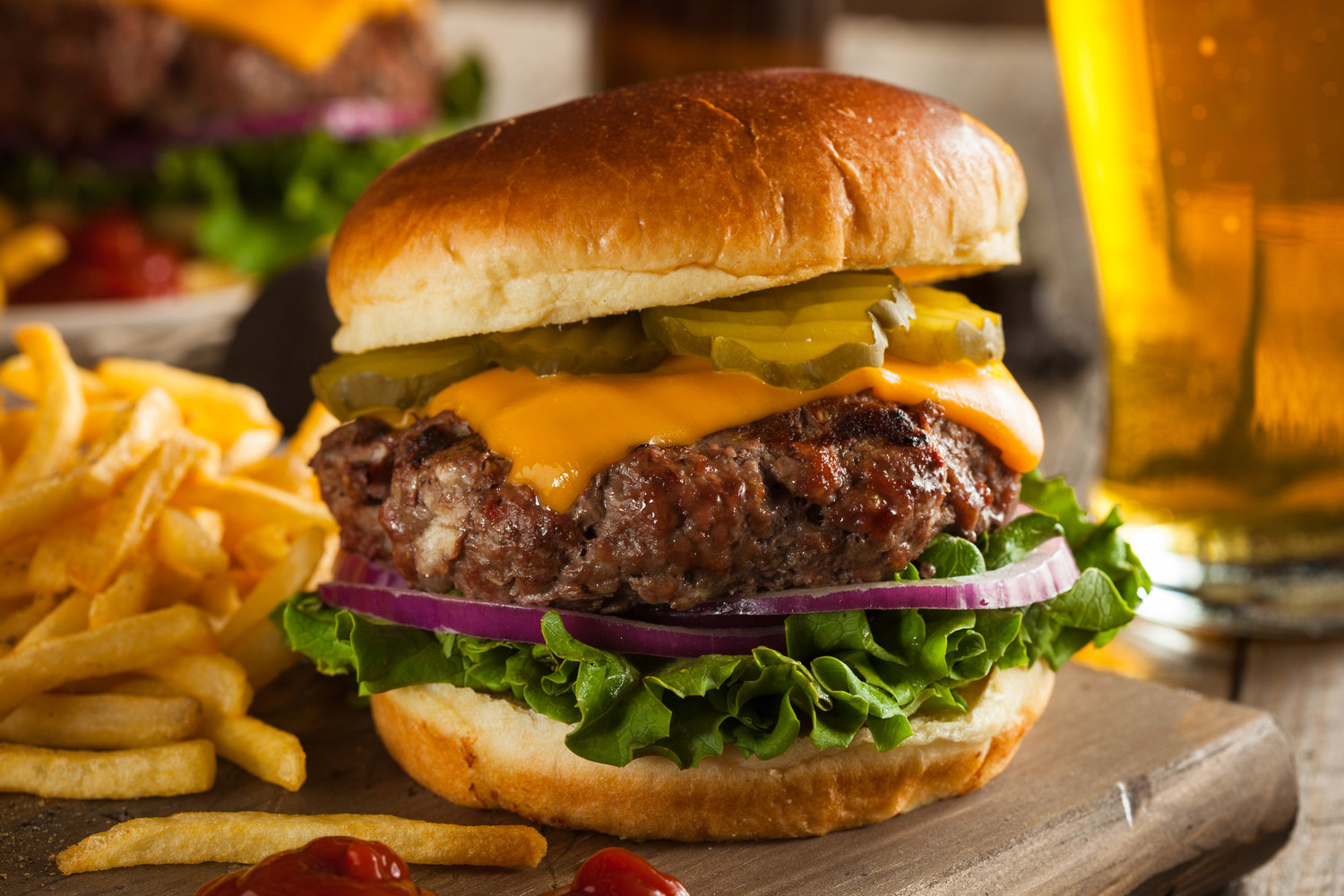 You can get more heart-healthy omega-3s by choosing grass-fed meat like this delicious burger over its industrial counterpart according to the British Journal of Nutrition.