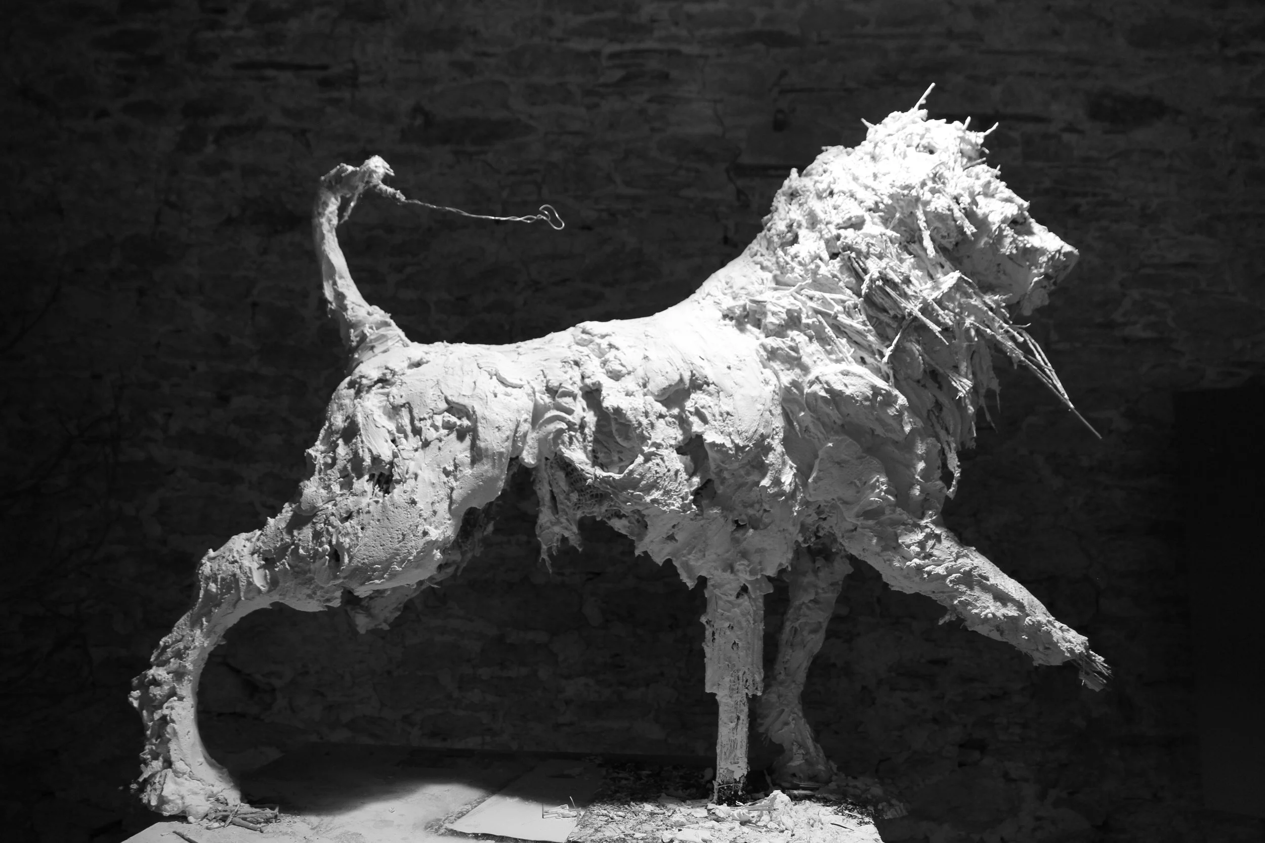 Plaster for bronze, life-size