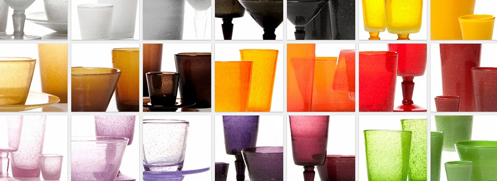 Bicchieri artigianali in vetro colorato: scopri la collezione