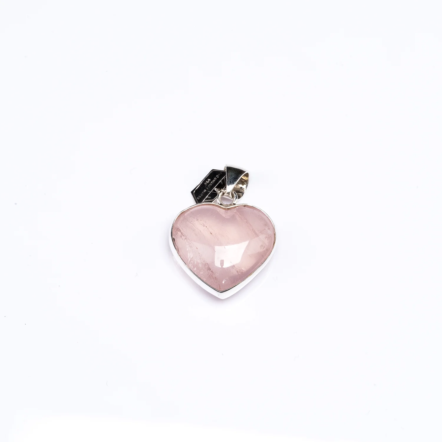 M Rose Quartz Heart Pendant