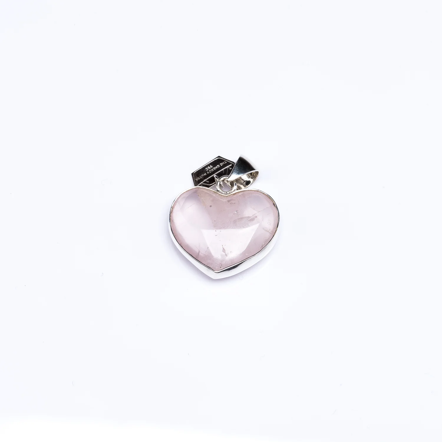 M Rose Quartz Heart Pendant