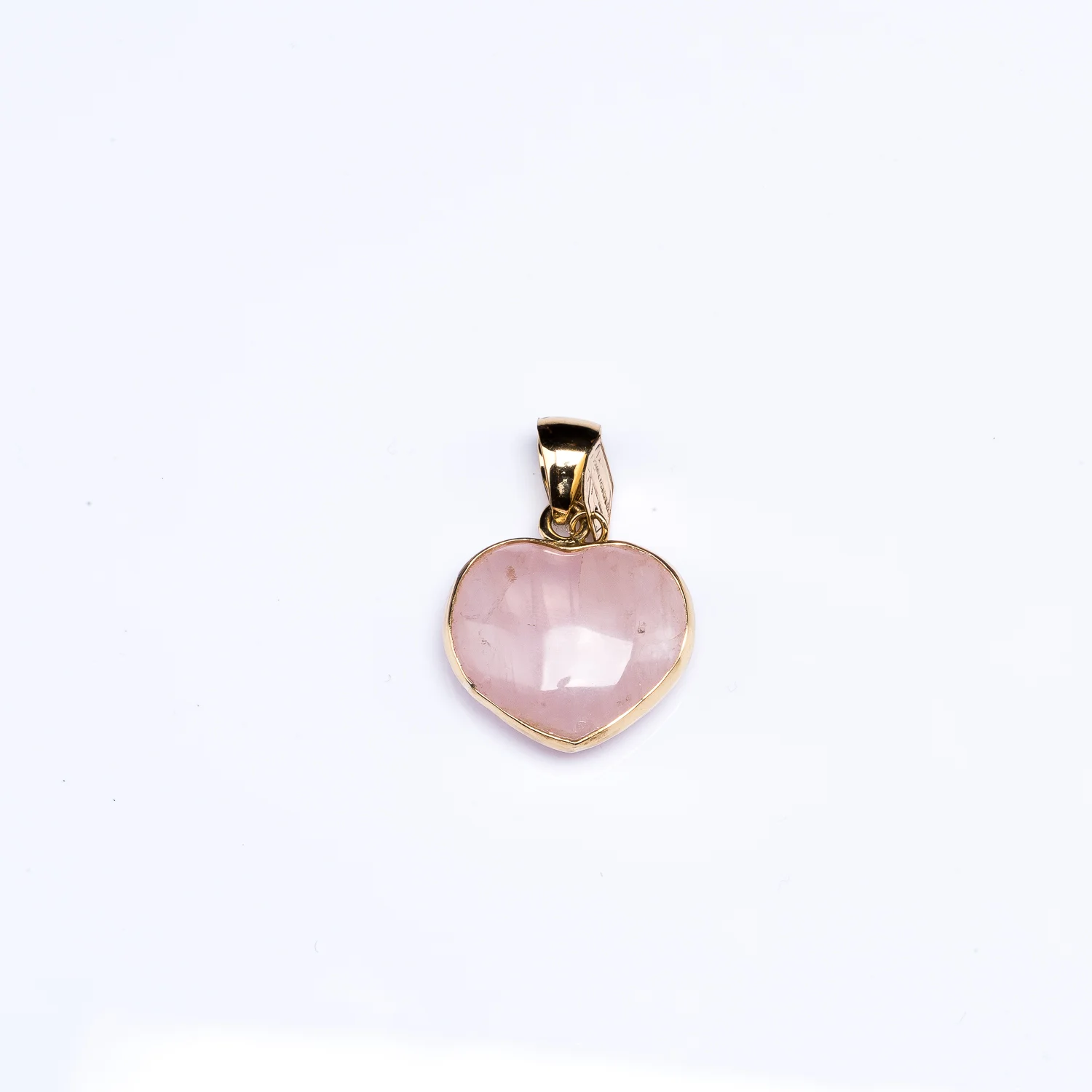 S Rose Quartz Heart Pendant
