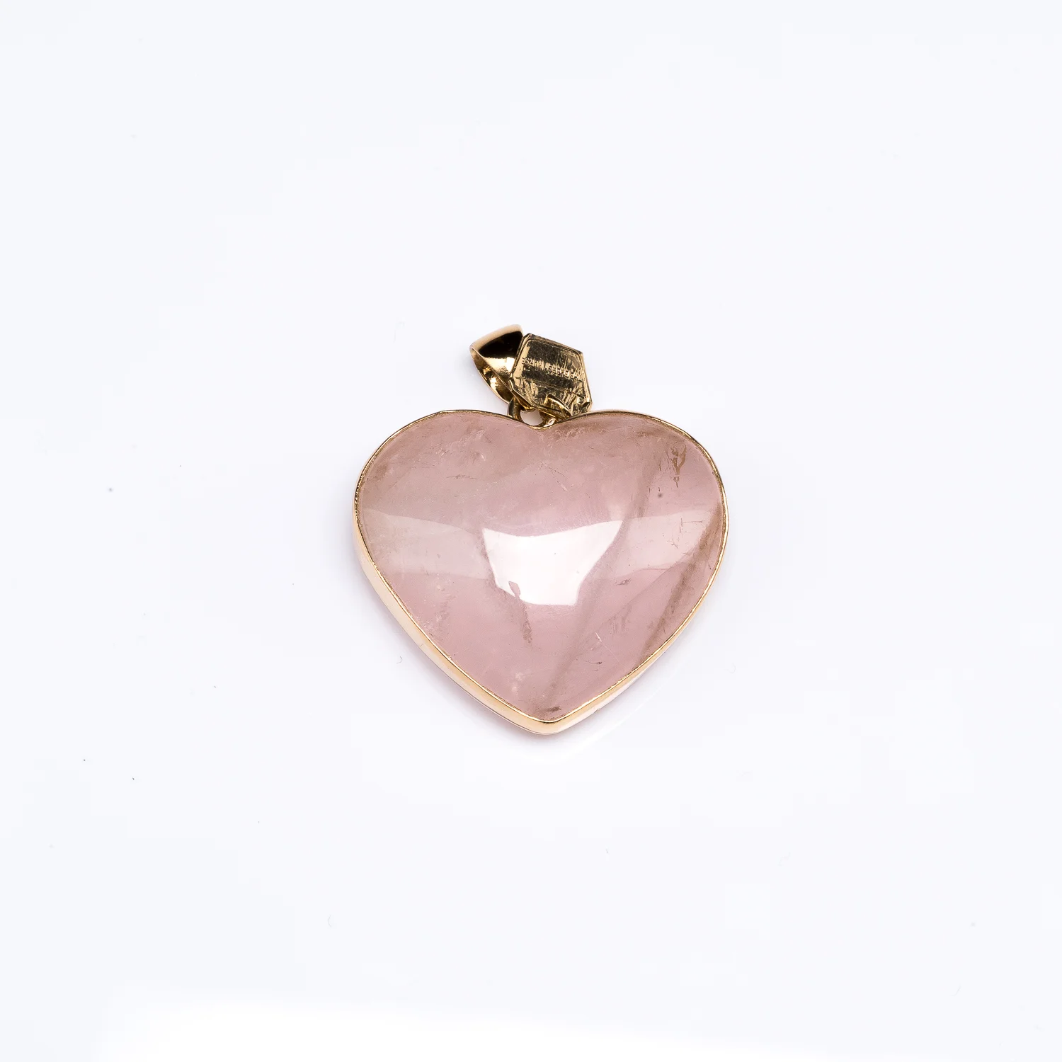XL Rose Quartz Heart Pendant