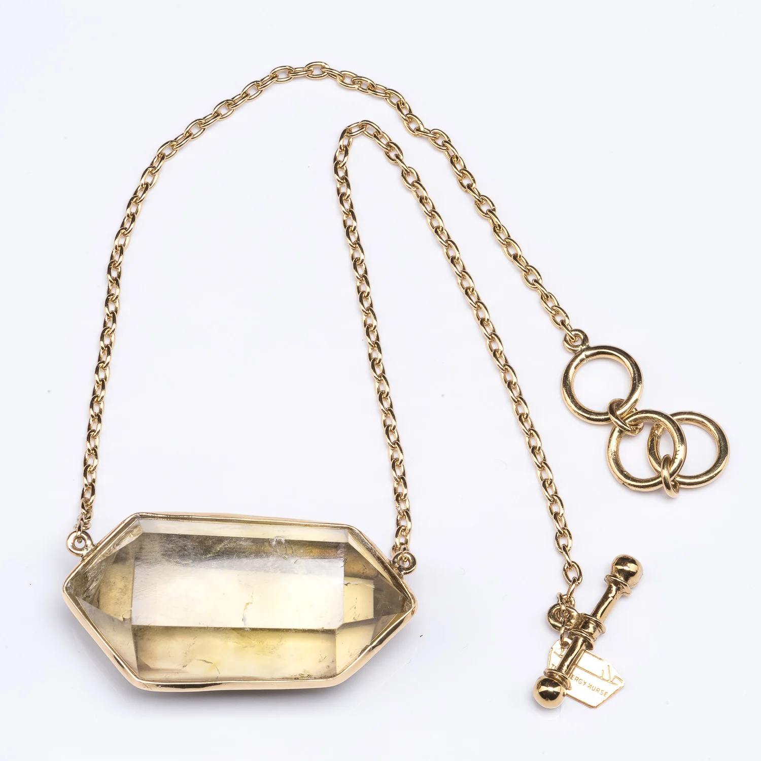 XL Citrine Quartz Point Necklace