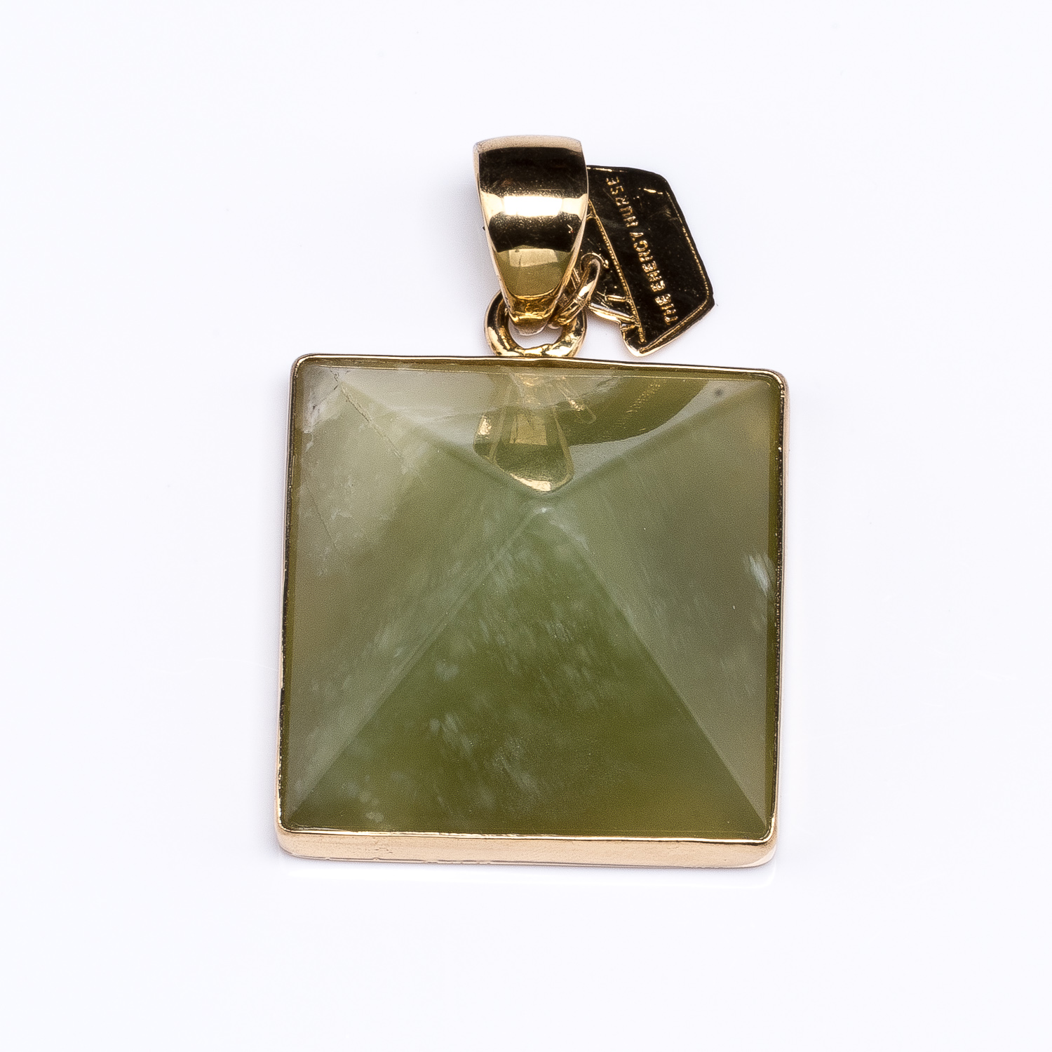 L Unique Citrine Quartz Pyramid Pendant