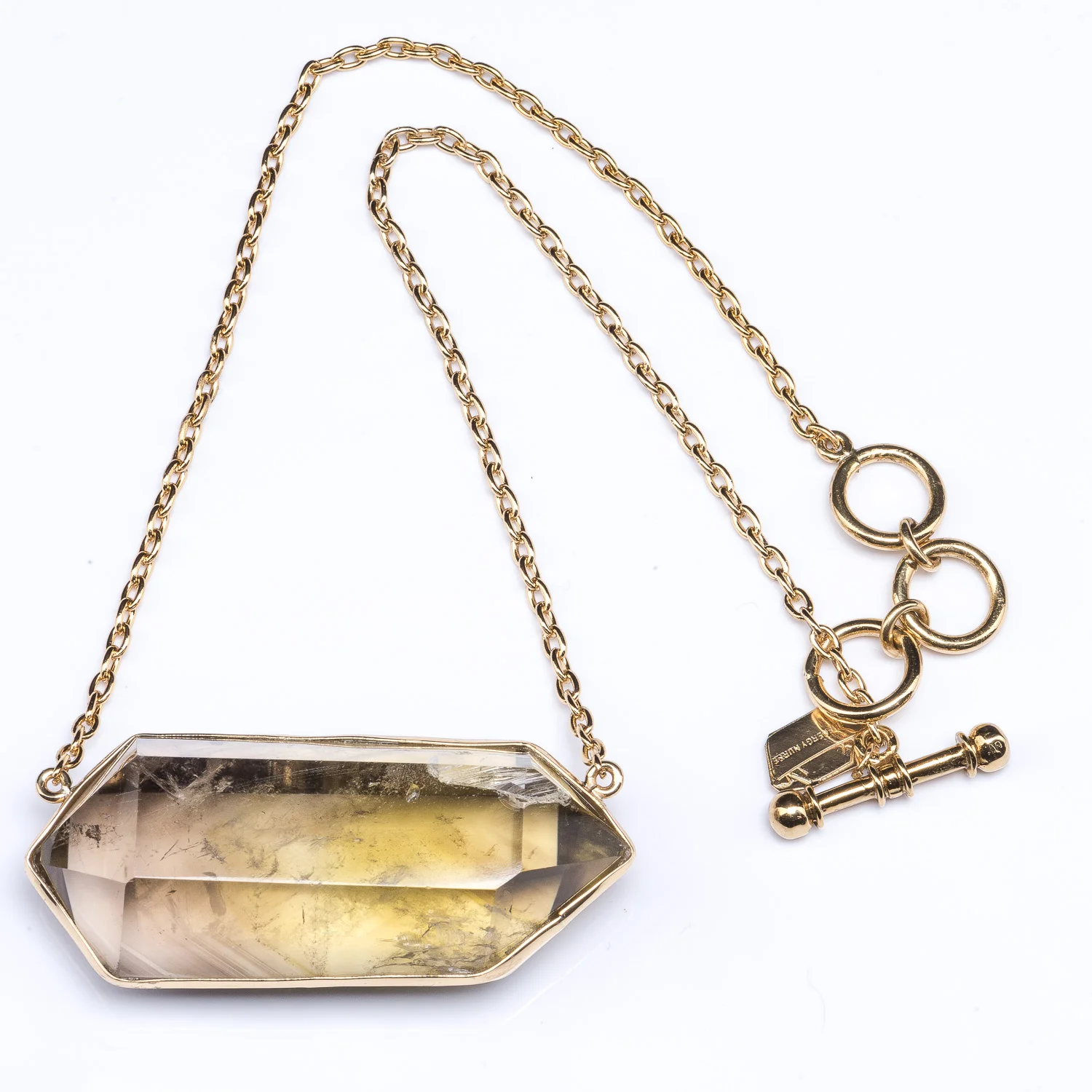 XL Citrine Quartz Point Necklace