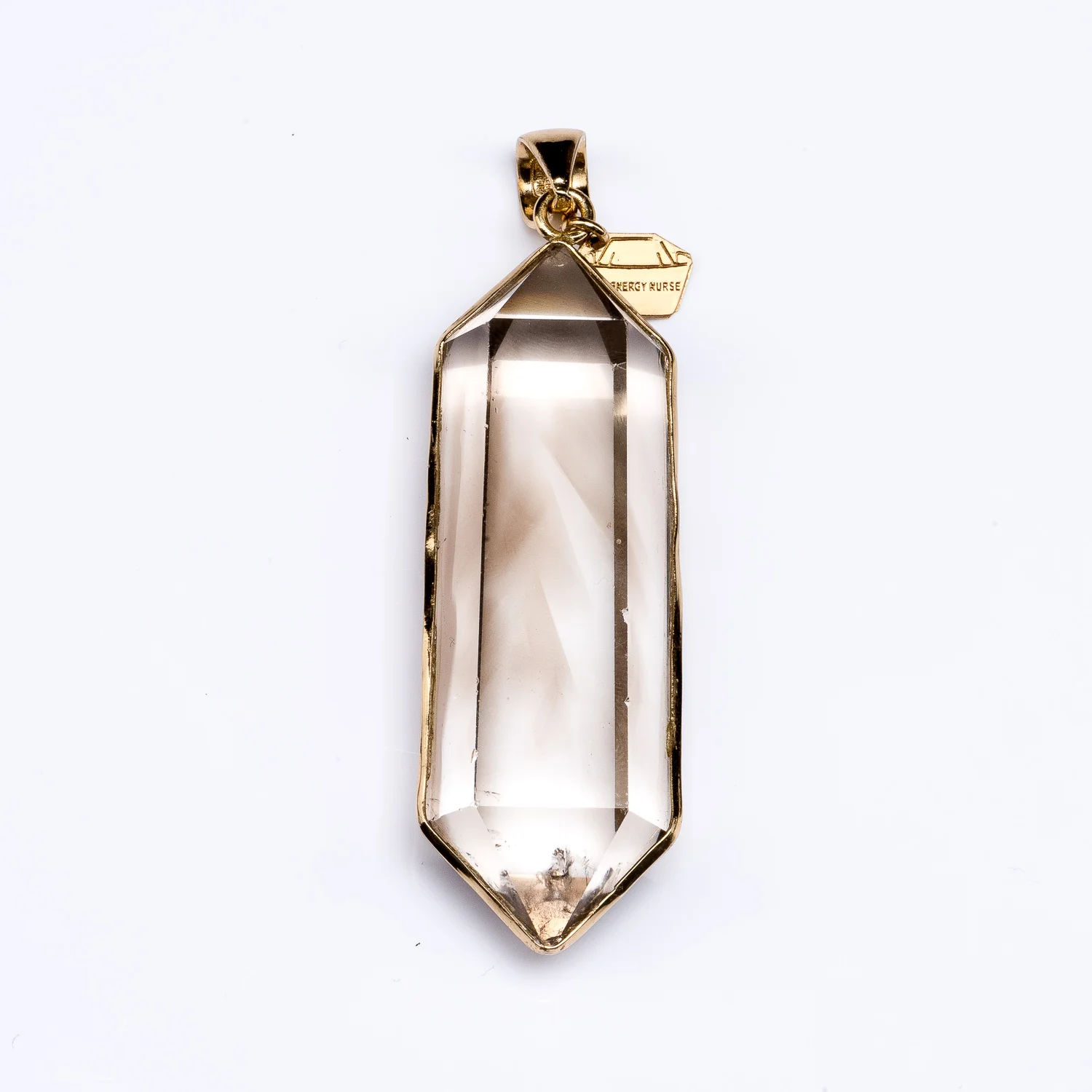 XL Unique Smokey Citrine Quartz Point Pendant