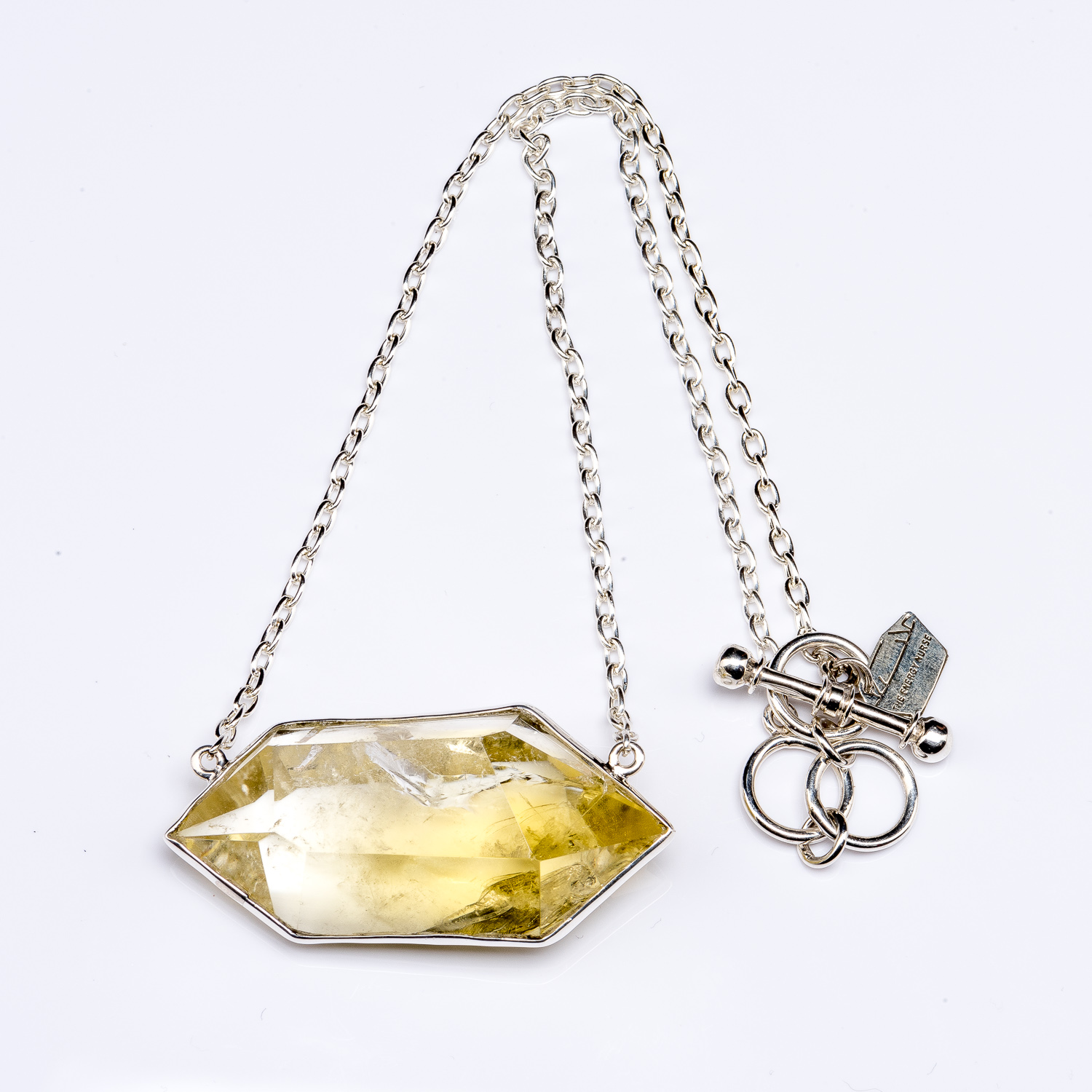 XL Citrine Quartz Point Pendant