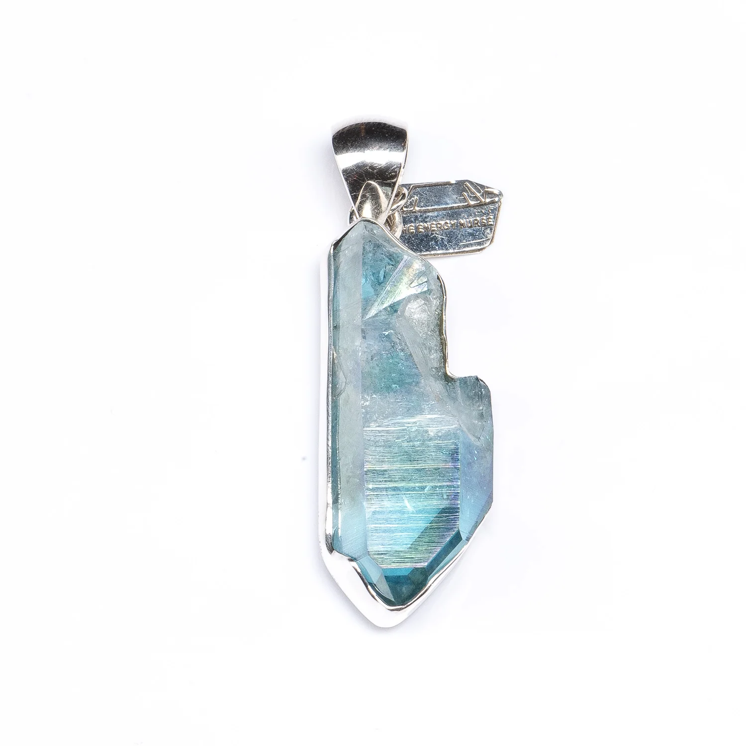 S Unique Aqua Aura Pendant
