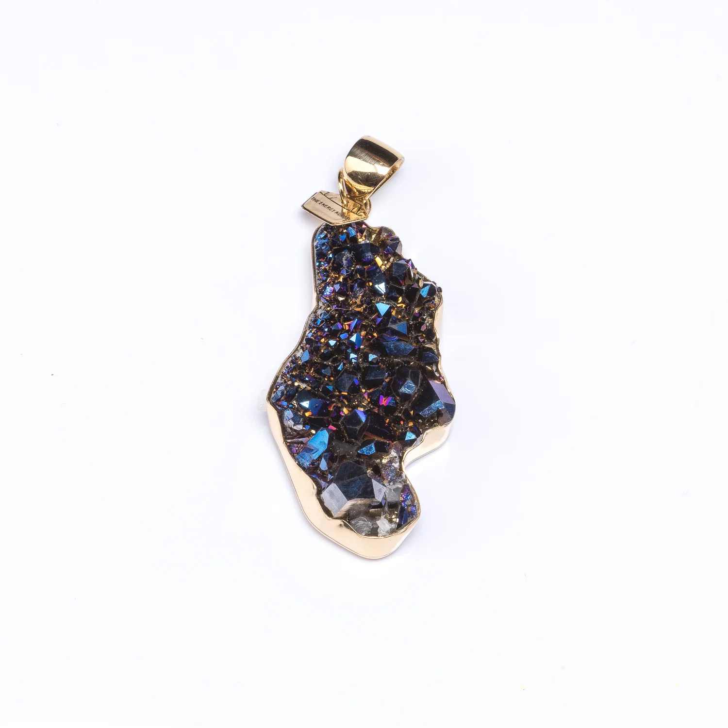 L Cobalt Titanium Quartz Pendant