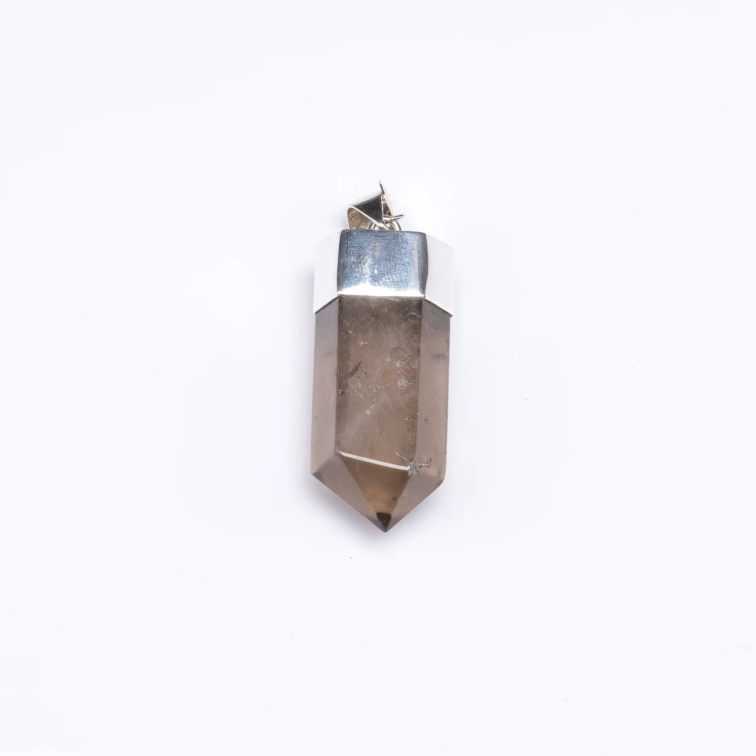 XL Smokey Quartz Capped Point Pendant