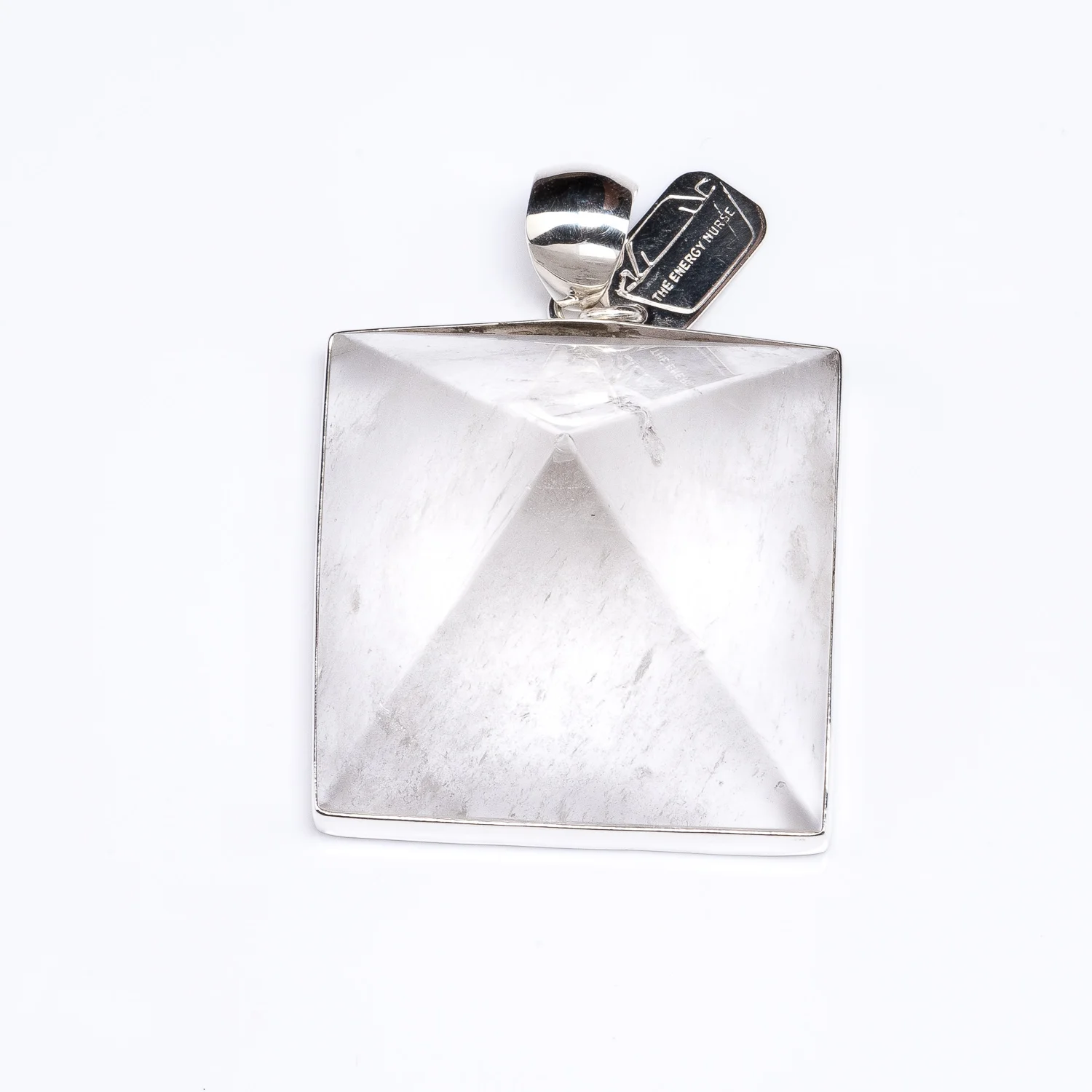 XL Clear Quartz Pyramid Pendant