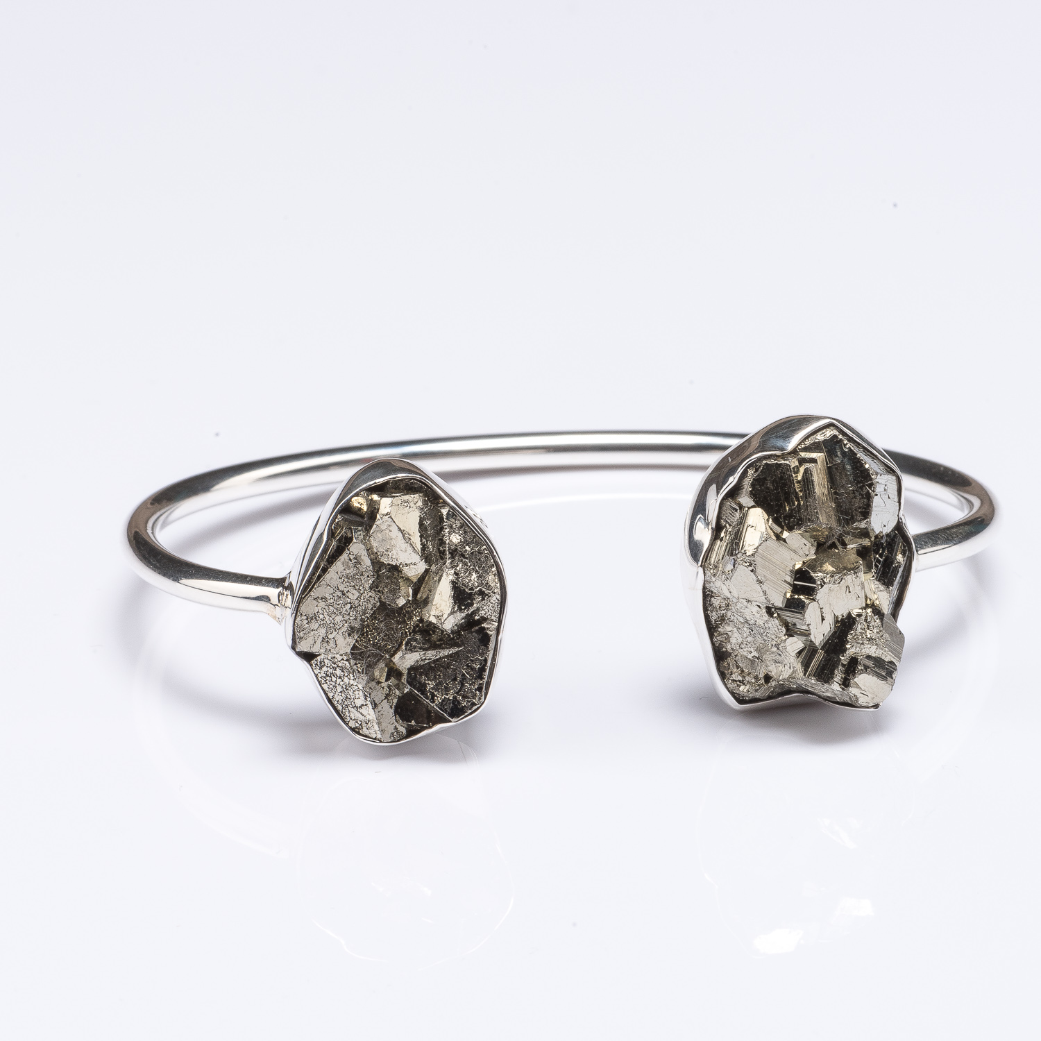 Double Stone Pyrite Cuff