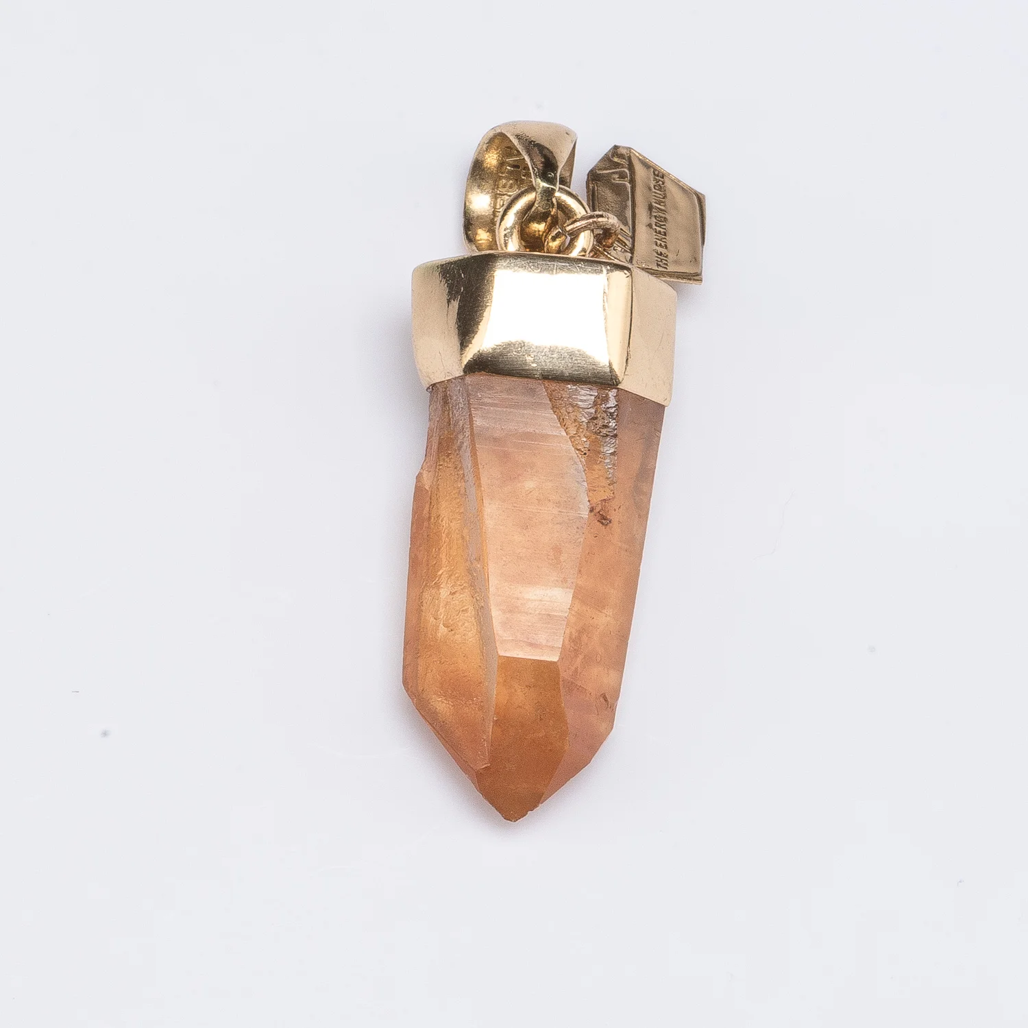 M Capped Tangerine Quartz Pendant