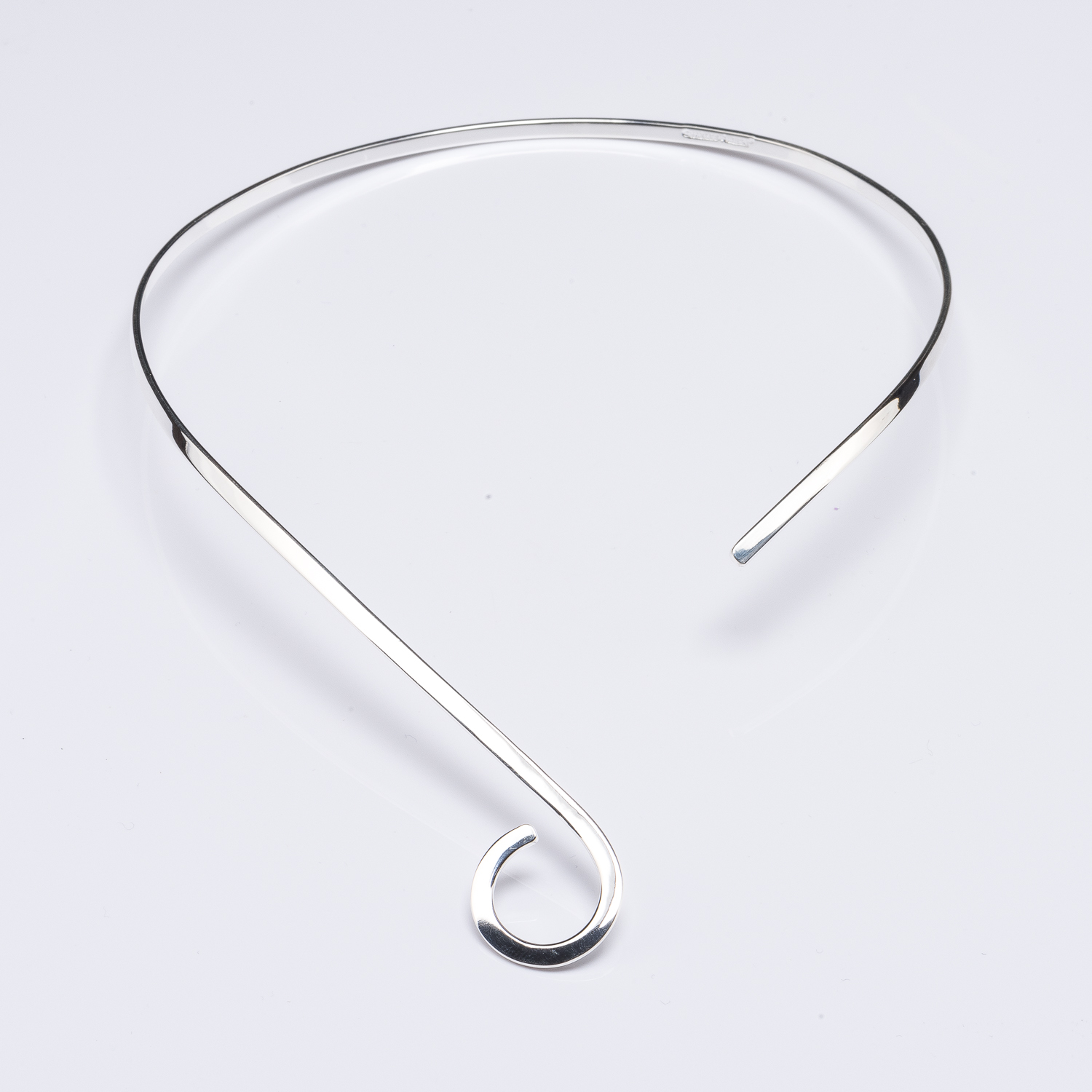Swirl Silver Neckwire
